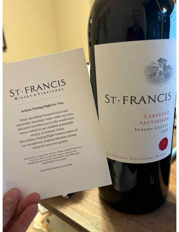 St. Francis Winery 2019 Cabernet Sauvignon Magnum & Artisan Tasting for Two