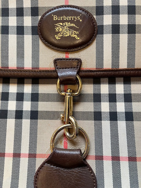 Vintage Burberry Clutch with Gold Hardware