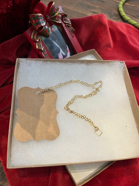 Gold-Plated Square Pendant Necklace by Ruby-Lynne Richardson