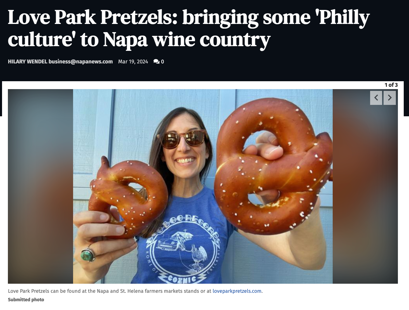 One Dozen Pretzels + Mustard Package from Love Park Pretzels