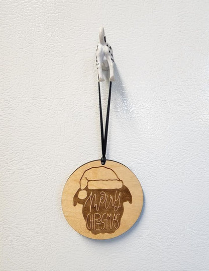 Merry Christmas Wooden Ornament