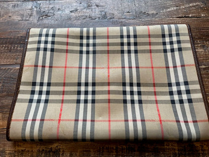 Vintage Burberry Clutch with Gold Hardware