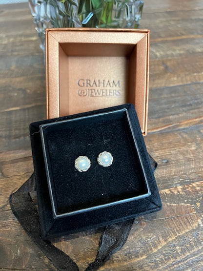 Graham Jewlers Faux Pearl Pierced Earrings