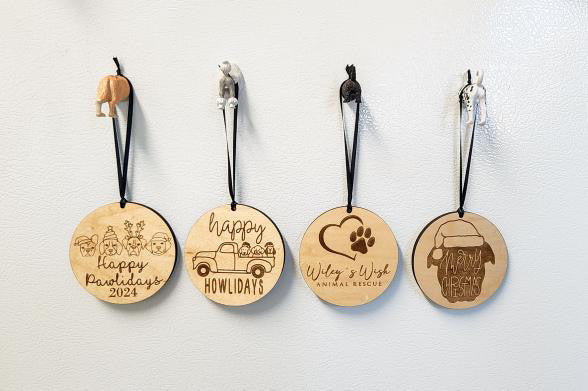 Happy Howlidays Wooden Ornament