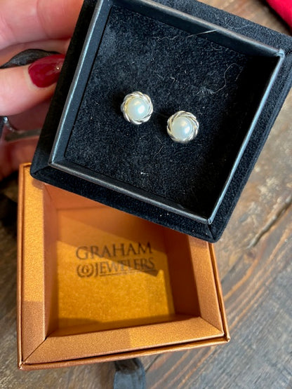 Graham Jewlers Faux Pearl Pierced Earrings