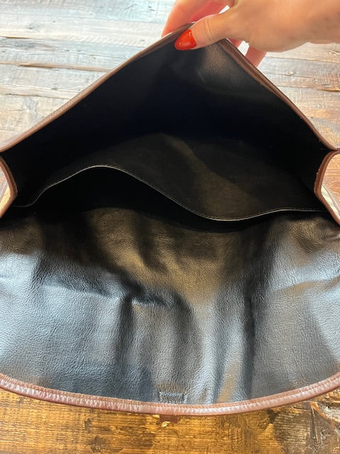 Vintage Burberry Clutch with Gold Hardware