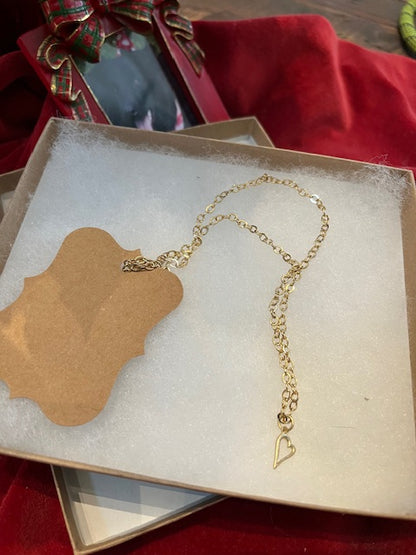 Gold-Plated Heart Pendant Necklace by Ruby-Lynne Richardson