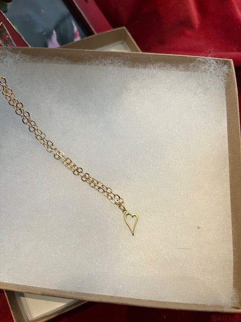 Gold-Plated Heart Pendant Necklace by Ruby-Lynne Richardson